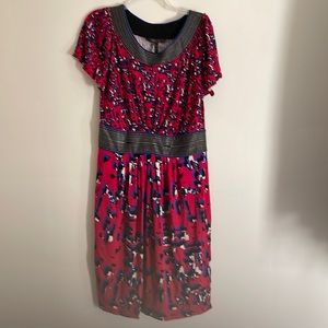 BCBG red and black dress size L